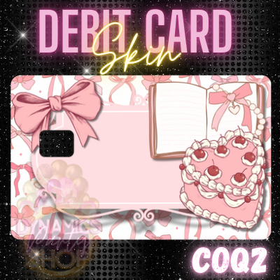 Cute Coquette / Debit Card Skins / Christmas Holiday/ Vinyl Sticker for Debit Card/ Card Cover