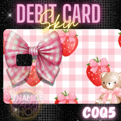 Cute Coquette / Debit Card Skins / Christmas Holiday/ Vinyl Sticker for Debit Card/ Card Cover