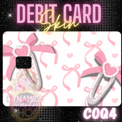 Cute Coquette / Debit Card Skins / Christmas Holiday/ Vinyl Sticker for Debit Card/ Card Cover